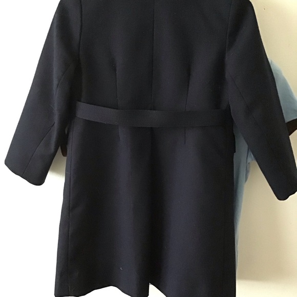 Emily Jane child unisex fine wool coat size 4,  navy blue, fully lined. - Picture 4 of 7